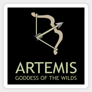 Artemis Greek Goddess of the Wilds Bow of Artemis Symbol Sticker